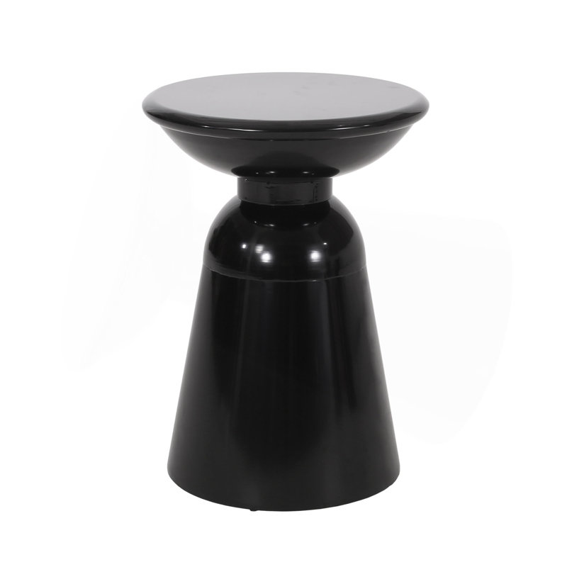 Table de bout d'extérieur en métal - Grand, Noir