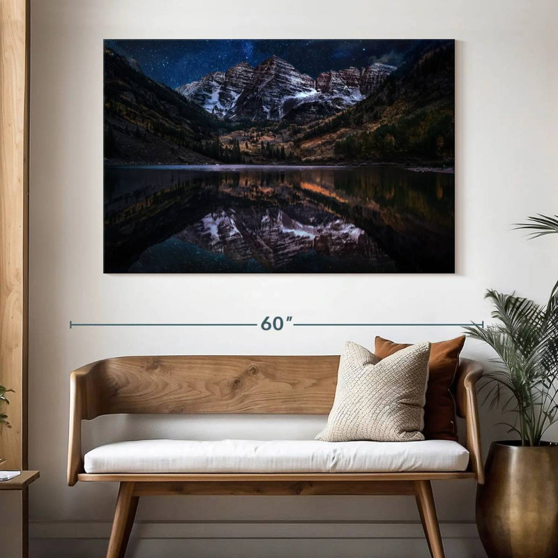 Maroon Bells Night Reflection, 34" H x 51" W