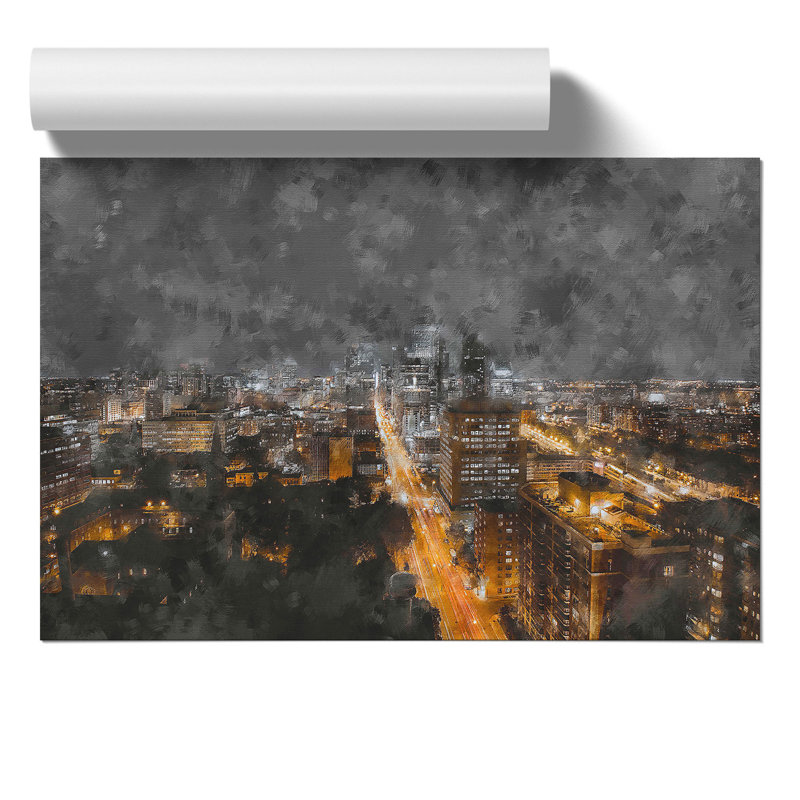 Montreal Skyline Painting - Frameless Print, 30cm H x 42cm W x 0.1cm D