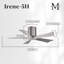 60" Irene 5-Blade Hugger Ceiling Fan with Wall Remote-1087667384-1087667332-1087667391