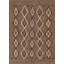 Tapis géométrique brun Kilim 5 x 6