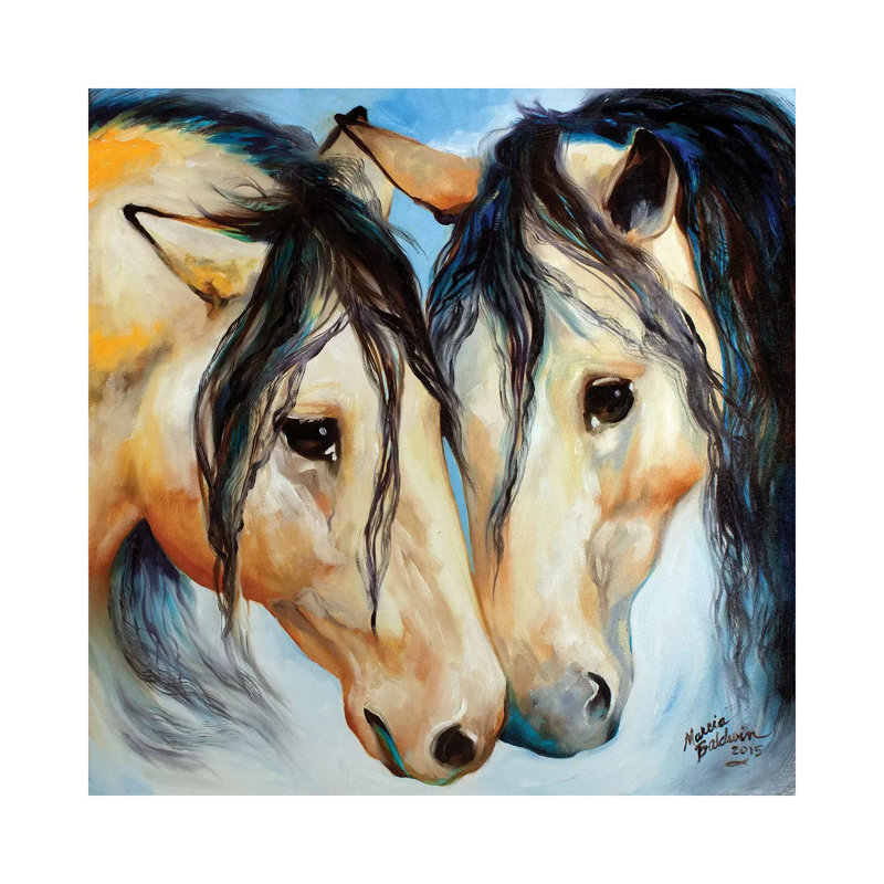 Buckskin Friends by Marcia Baldwin - Wrapped Canvas Print, 30.48 cm H x 30.48 cm W
