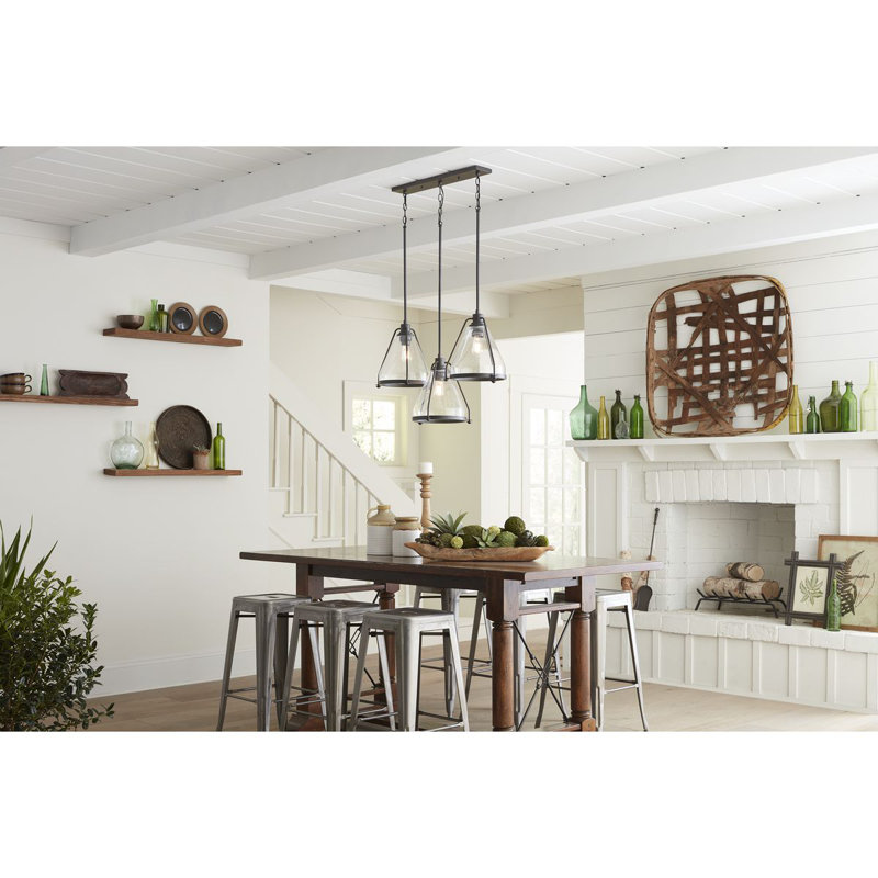 Brushed Nickel Linear Pendant Canopy Kit