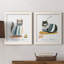 Coffee Cats I - ensemble de 2 reproductions d'art textuel sur toile-75514233-75514210