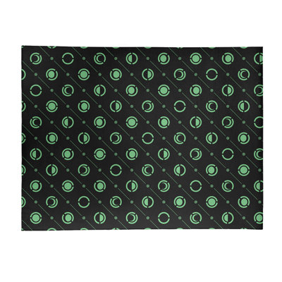 Tapis à phases vert/noir lune phases