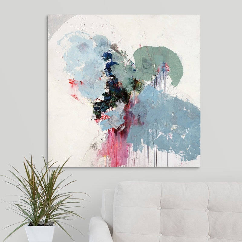 « party maïs soufflé du », peinture sur toile, Toile tendue, H 30 po x l 30 po x P 1,25 po
