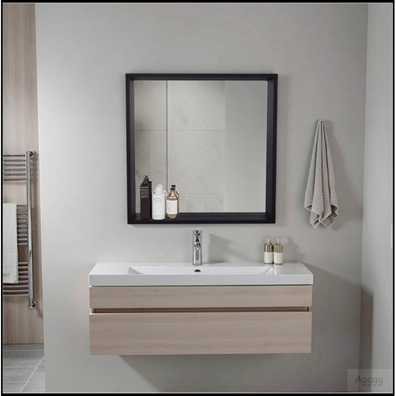 Quilcene Medicine Cabinet Sink, White, Bathroom, Black