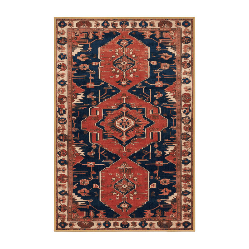 Tapis brun lavable à la machine, Rectangle 7 pi x 9 pi