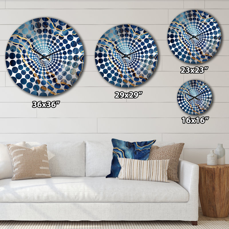 Altyab - Abstract Marble Wall Clock, Small