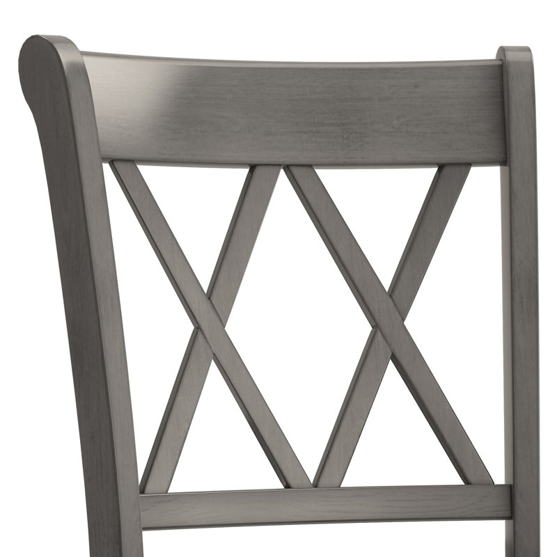 Tabouret de bar et de comptoir pivotant Fortville, Gris antique, Tabouret de comptoir (siège d'une hauteur de 25,7