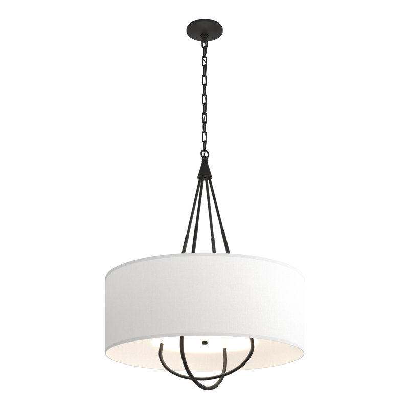 Loop 4 - Light Chandelier, Black, Natural Anna, Black