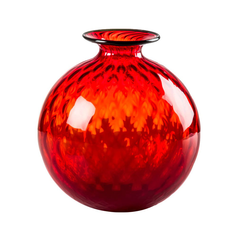 Venini Monofiore Balloton, 4.92" H x 4.33" W x 4.33" D, Red
