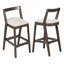 Ensemble de 2 tabourets de bar en bois d'hévéa pour plus de confort et de style-207993850