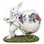 Bunny With Egg Carriage - 9.5 Inches