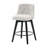 25" Swivel Bar Stools Set Of 2-Modern Counter Height Stools With Linen Upholstery&Button Tufted Back, Solid Wood Frame Barstools For Kitchen Island, Breakfast Bar Or Home Pub, Easy Assembly-1555948187
