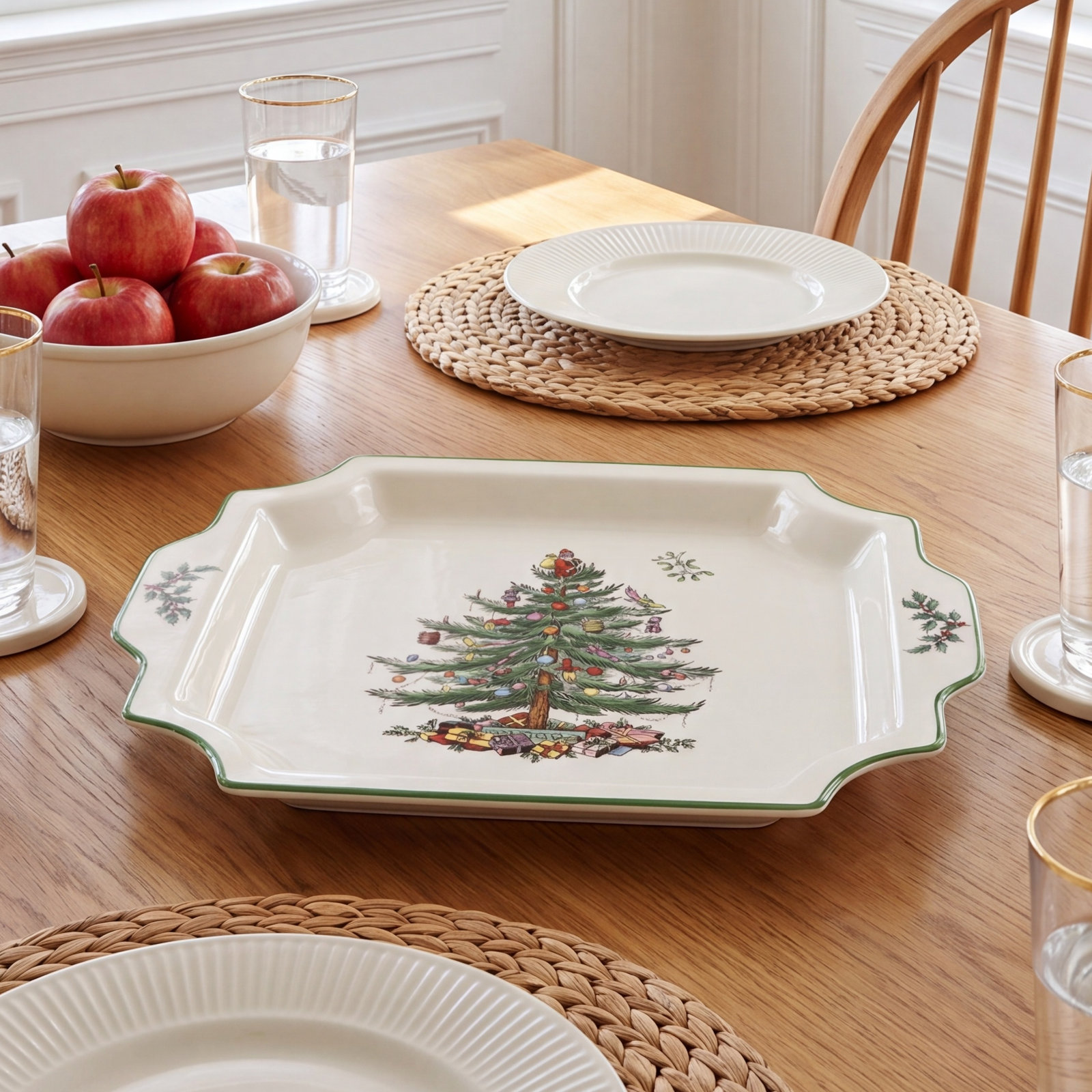 Spode Christmas Tree Square Platter
