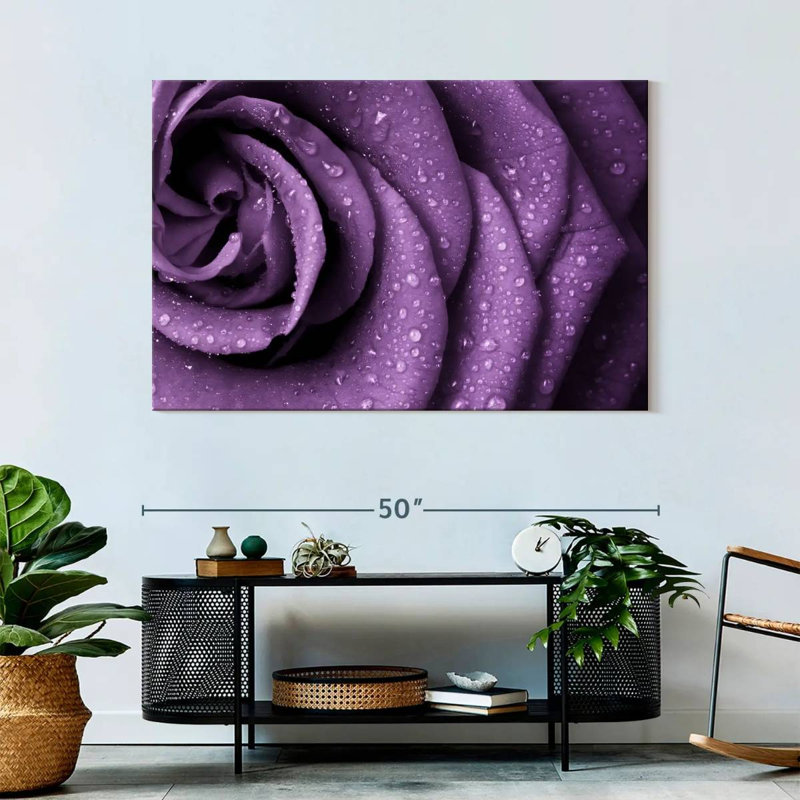 Harnek Dewy Violet Rose, 32" H x 48" W