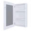 Armoire blanche avec miroir pour la salle de bain, 3 tablettes fiables et spacieuses-378419054