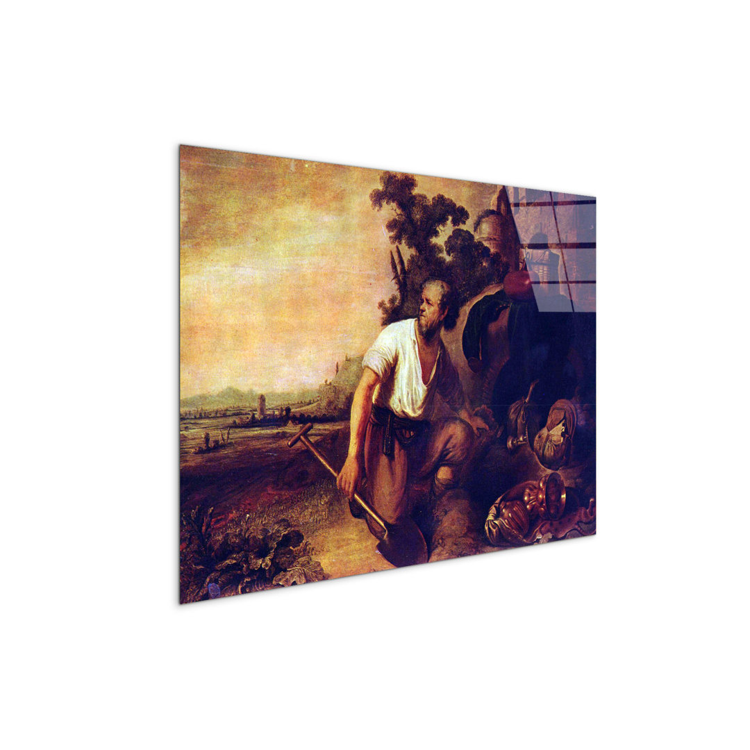 The parable of the treasure graves by Rembrandt 57cm H X 76cm W CrystalArt Material Acrylic Glass Effect, Frameless Panel Lightweight Ready to Hang