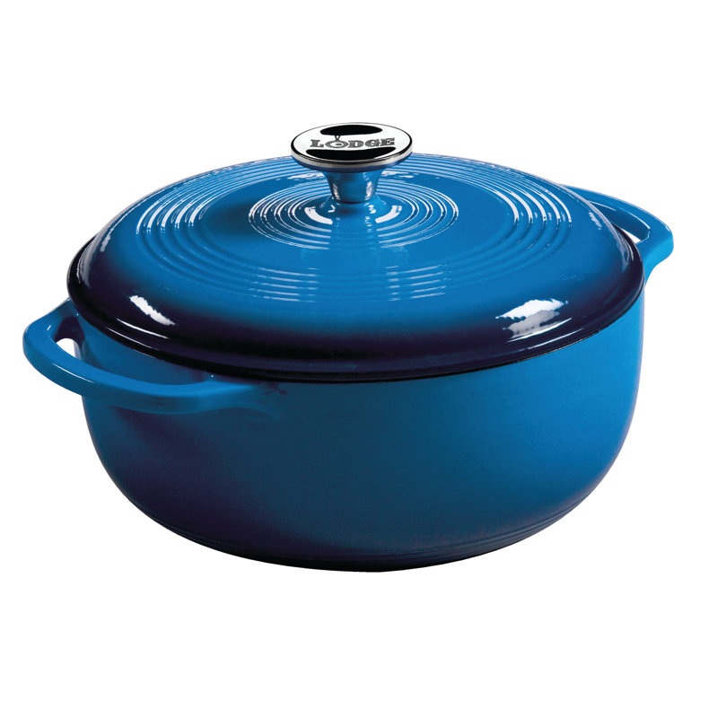 Blue Enameled Cast Iron 7.5 Quart Dutch Oven