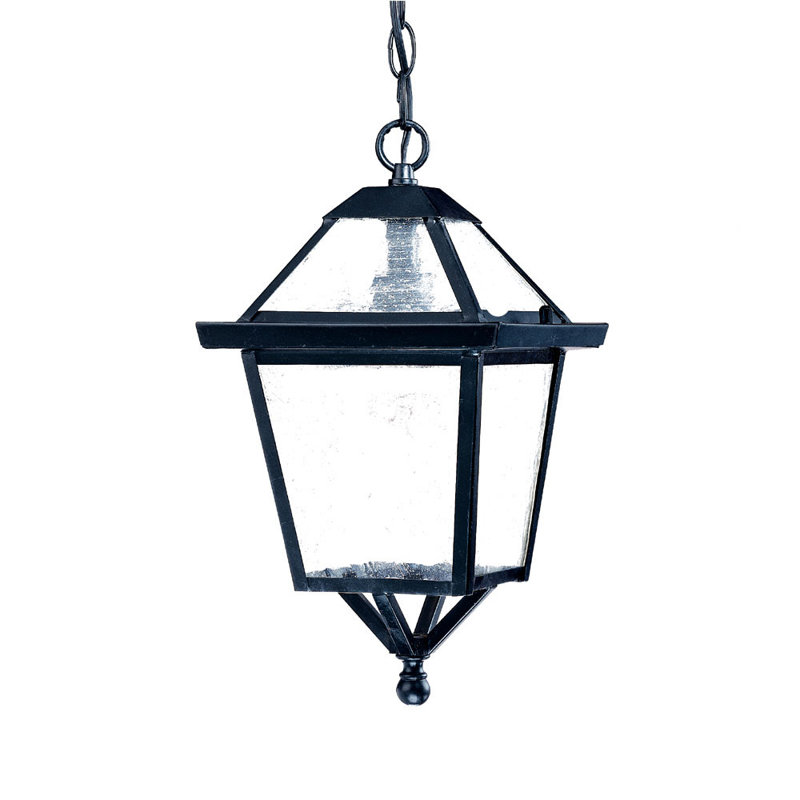 Ernestine Outdoor Hanging Lantern, Matte Black