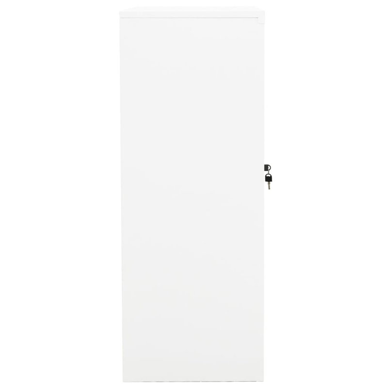 Office Cabinet Steel, White, 35.4" x 15.7" x 35.4"