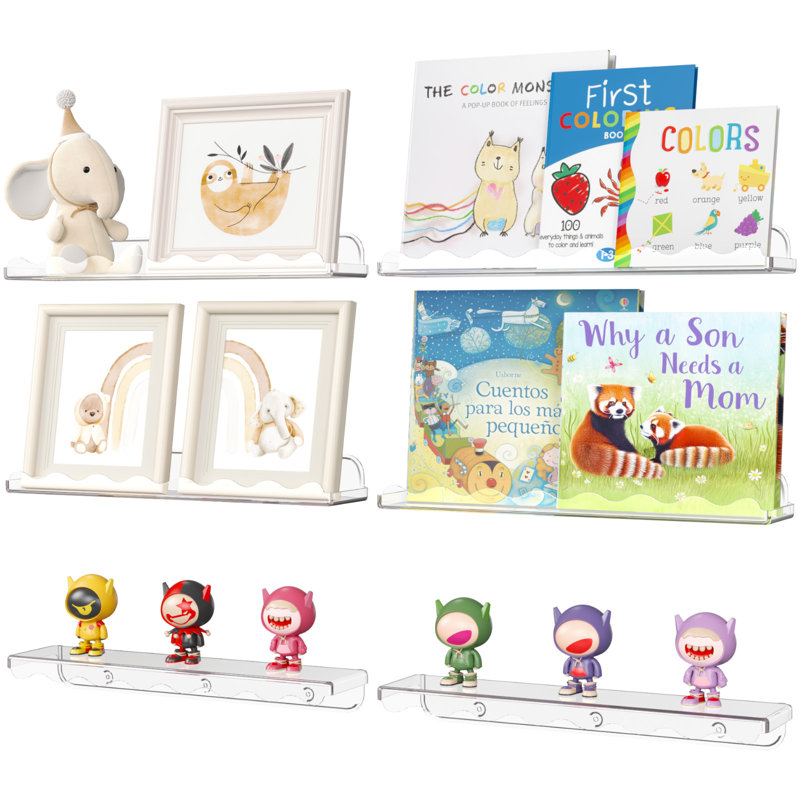 Acrylic Bracket Shelf, Clear