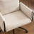 Arianna Extra Wide Home Office Chair, Upholstered Swivel Boucle Fabric Desk Chair With Padded Back, Height Adjustable Task Chair With Ball Caster, Metal Frame-636427211