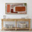 Impression sur toile encadrée orange et brun-107118453-111666036