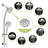 Plastic Dual Shower With 4.7" Showerhead, 8 Hand Shower, Adjustable Hose Showerhead & , Installation Manual-126673641