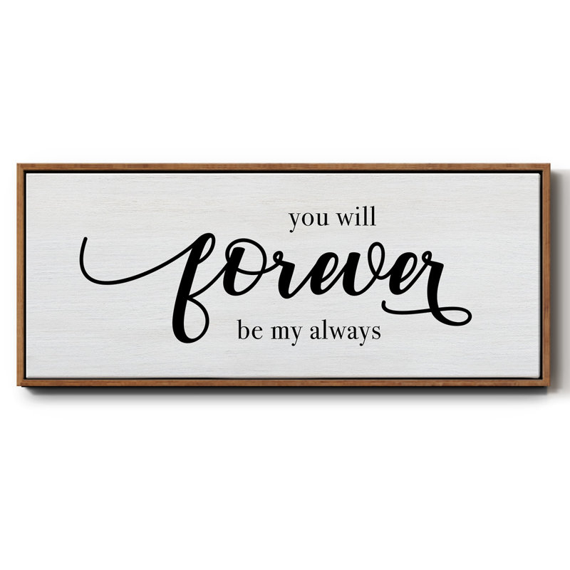 Forever Always - toile encadrée, H 8 po x l 20 po
