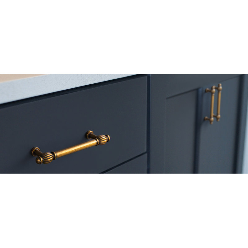 Ensemble de poignées de bar Classic Classic, Laiton antique, 5"