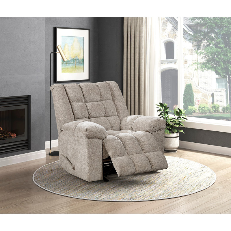 Fauteuil inclinable en chenille 1pc, Marron clair