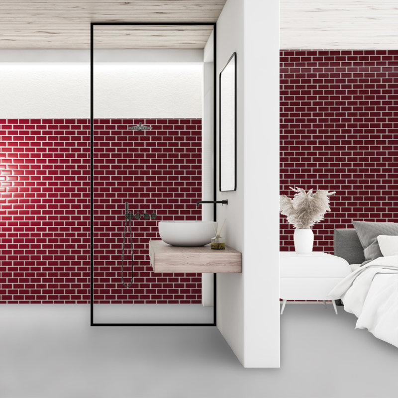 Torch Song 2'' W x 4'' L Glass Tile Mosaic Sheet, Ginger