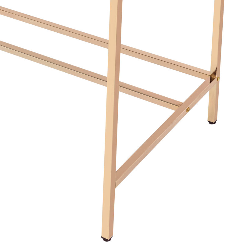 Modern Rectangular Wooden Writing Desk With Usb Port, Blue