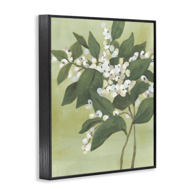 Giclée Verdant Branch Bloom, giclée par June Erica Vess, H 14 po x l 11 po, Giclée encadrée noir minuit