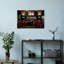 Santas Outside London Pub Abstract Contemporary City Wall Art Print 1 Piece Wrapped Canvas Wall Art-1289501647