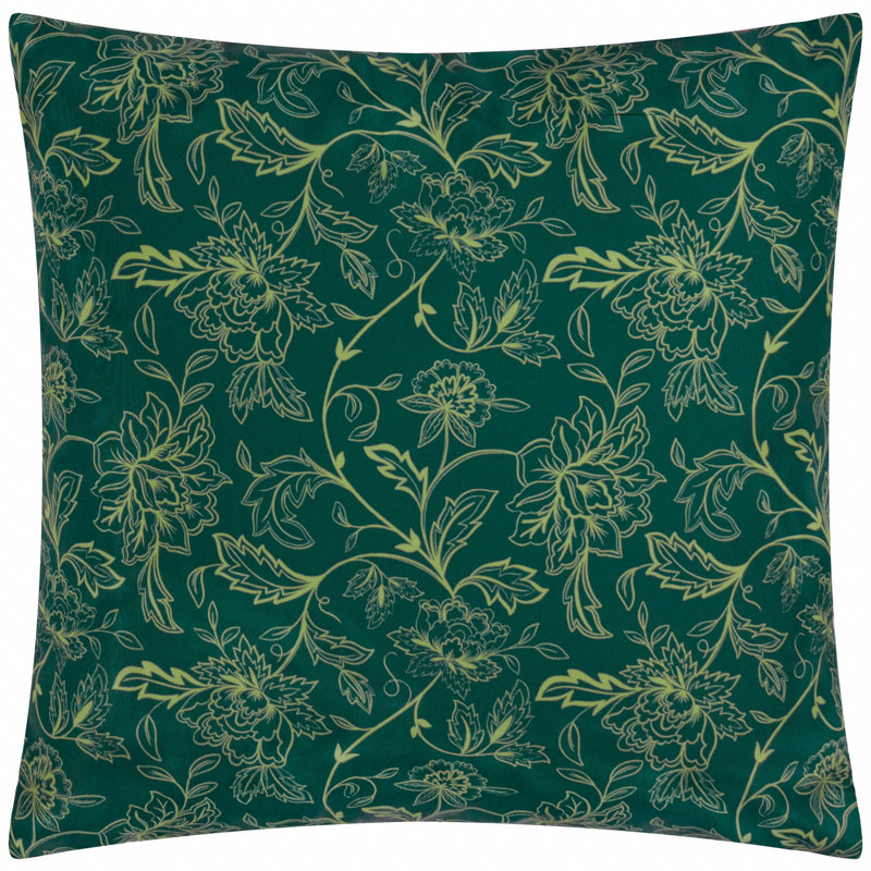 Anemone Strawberries Indoor / Outdoor Floral Red Square Throw, Polyester