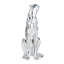 Statue en polystone assise avec taches en miroir
