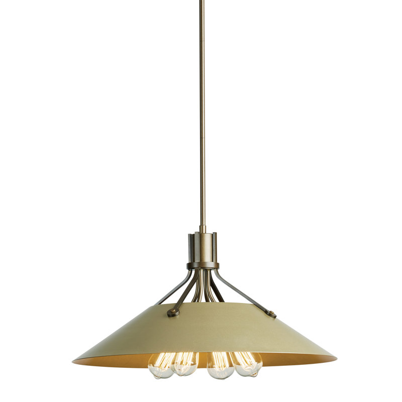 Henry 4 - Light Single Cone Pendant, Bronze, Soft Gold