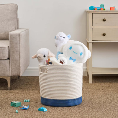 Cotton Round Laundry And Storage Basket