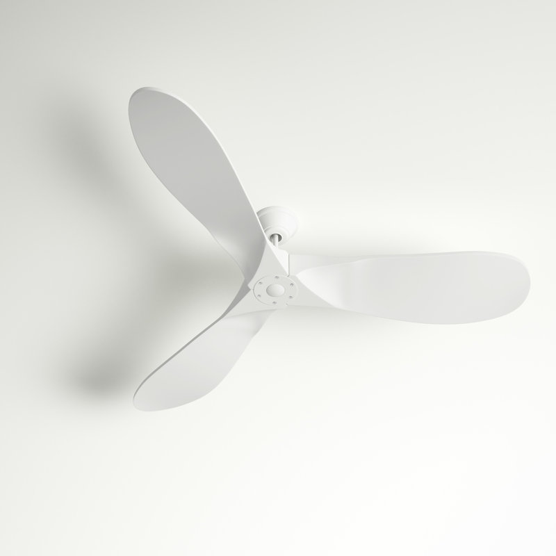Ventilateur de plafond 3 pales avec télécommande Obsidian, 88 pouces, Blanc mat