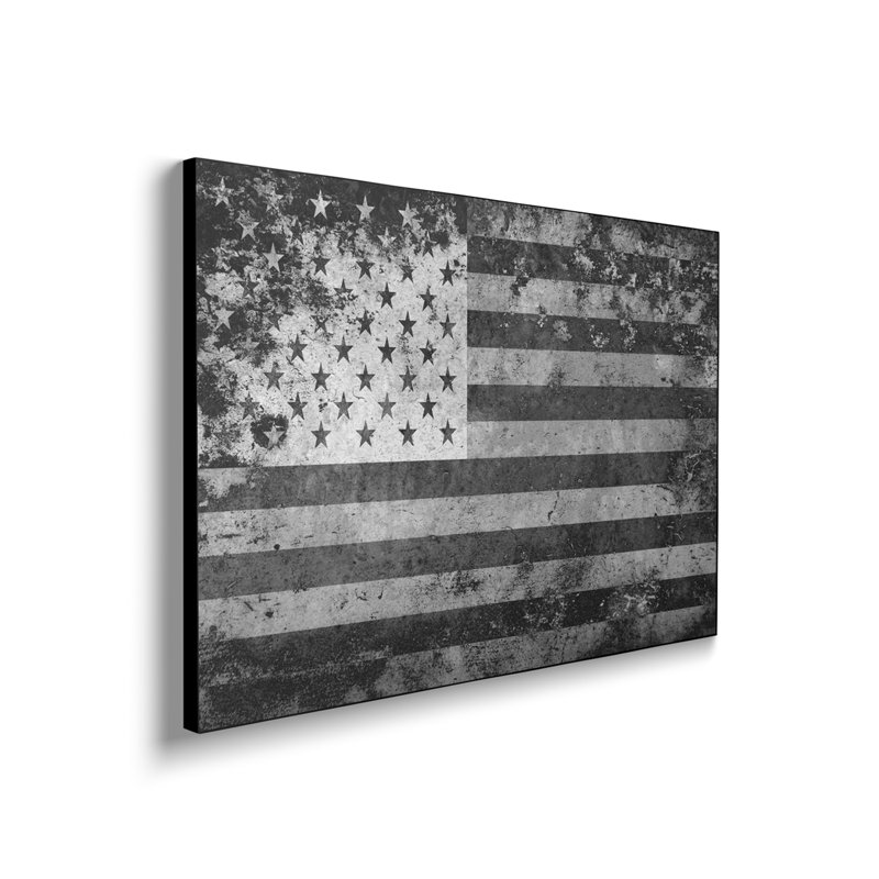 Reproduction d'art sur toile «Steffix» en métal noir et blanc «I» par 5by5collective
