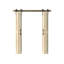 Plateau arqué assemblé de 84 po Porte de grange double pliante Knotty-111533202-137163341