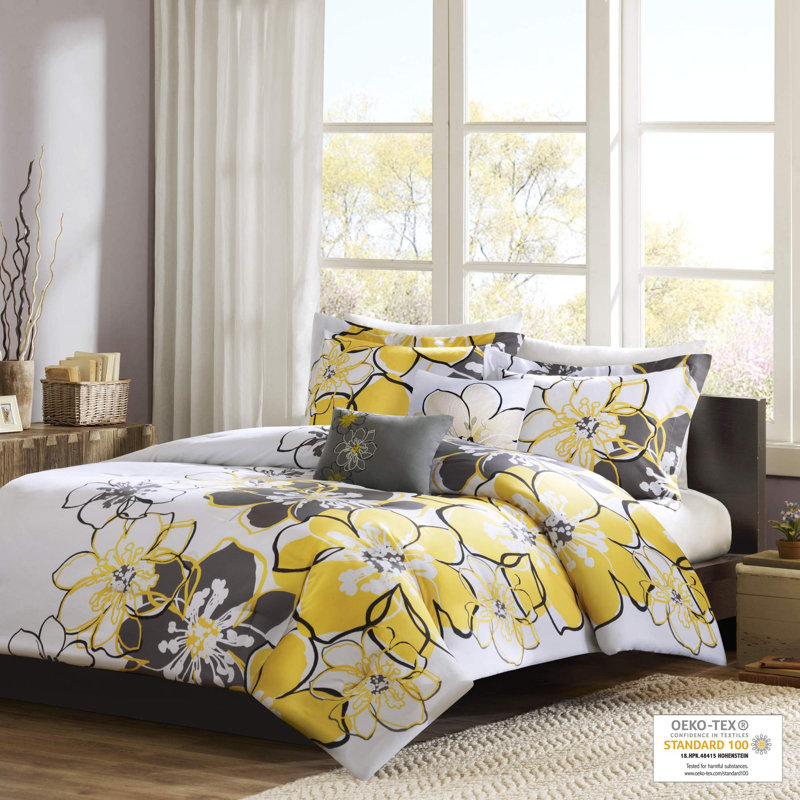 Allison Comforter Set, Full Comforter + 4 Additional Pieces, Yellow