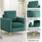 Velvet Accent Chair With Gold Metal Legs Comfy Reading Chair For Living Room-1986205173