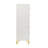 Leliea White 5-drawer Chest with Gold Trim