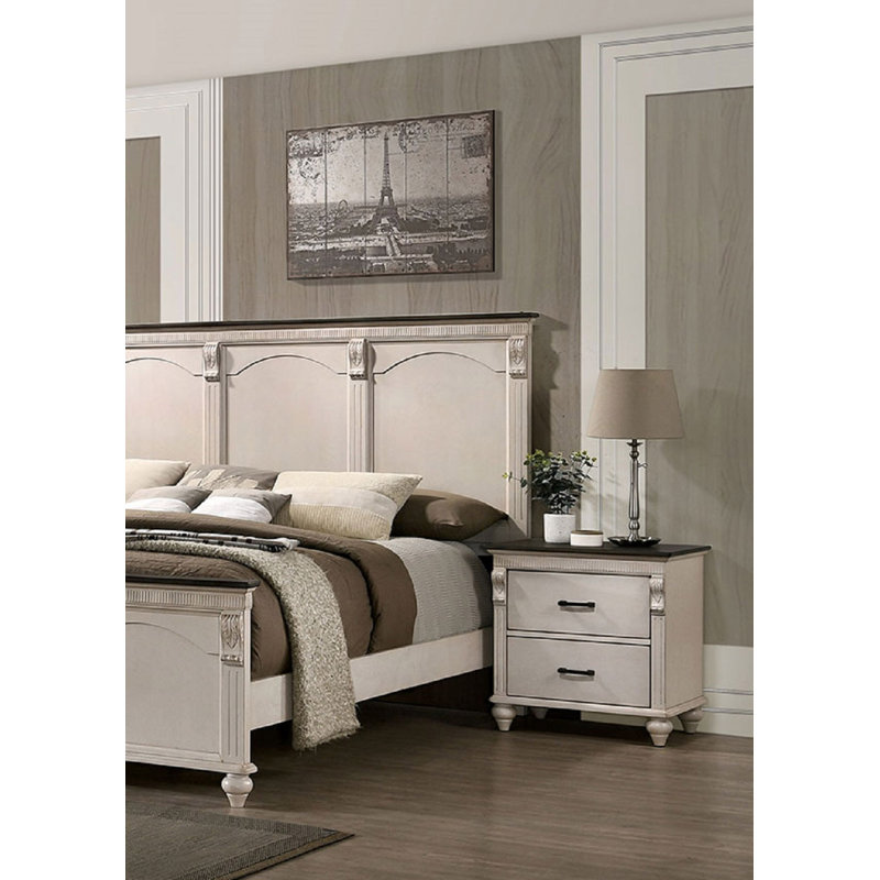 Table de chevet bicolore