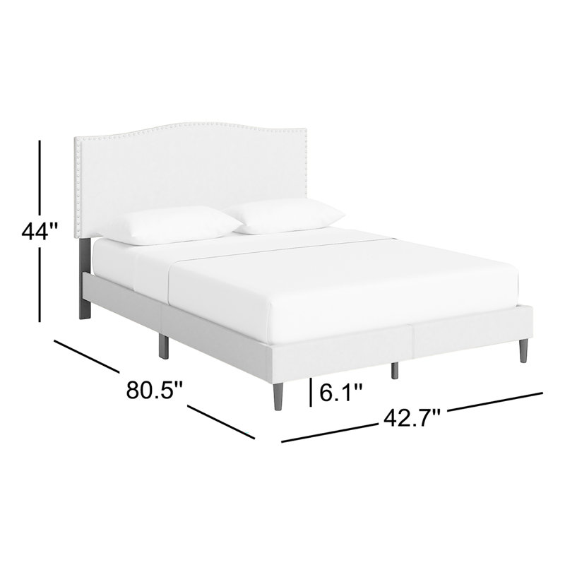 Arne Upholstered Bed, Grey, King