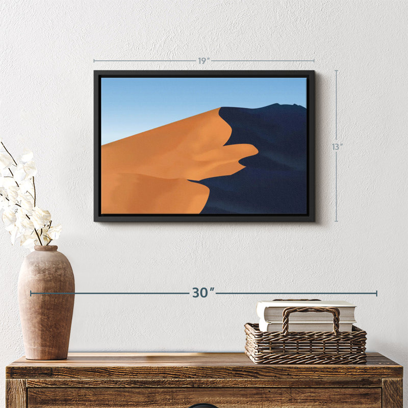 Shadowed Sand Dune Canvas Print, 13" H x 19" W